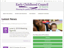 Tablet Screenshot of earlychildhoodkern.org